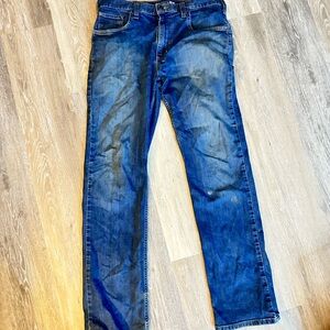 Carhartt Men's Deep Blue Straight Jeans